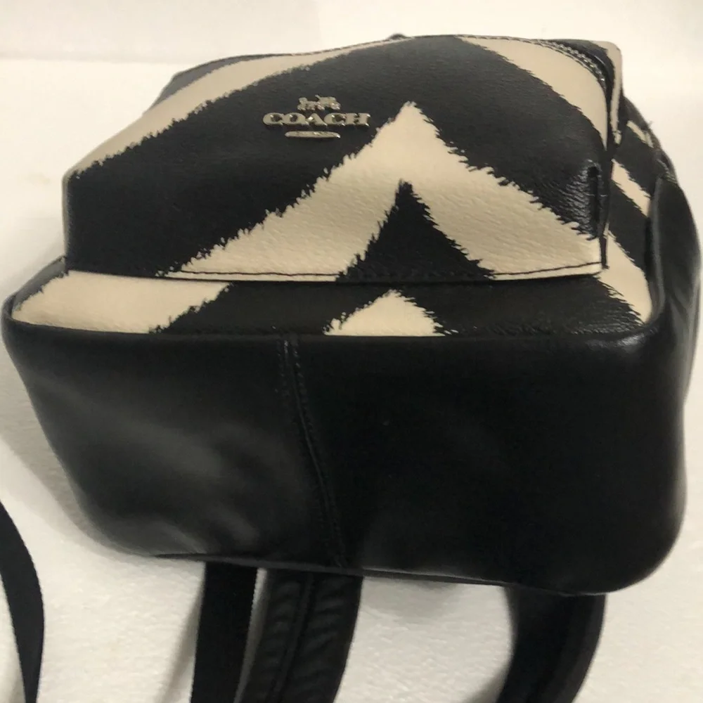 Coach Charlie Zebra Print Mini Backpack
